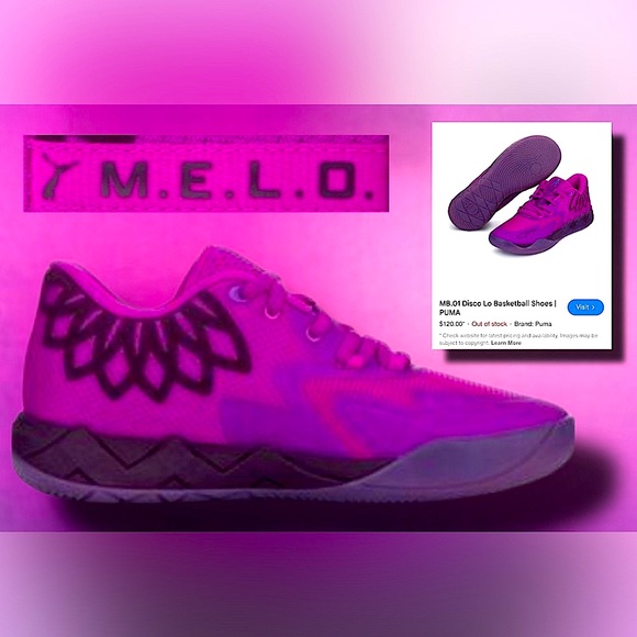 Puma Other - PUMA LaMelo Ball MB.01 Disco Lo Basketball Shoes Deep Orchid-Pickled Beet